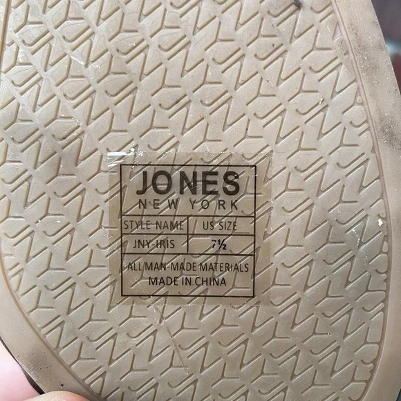 JONES NEW YORK | Iris | Woven |Slip On |Wedge |Black |Square Toe |Mule |Size 7.5 - Picture 9 of 14